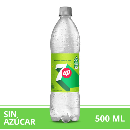 Gaseosa 7 Up Sin Azucar Botella 500 Ml.