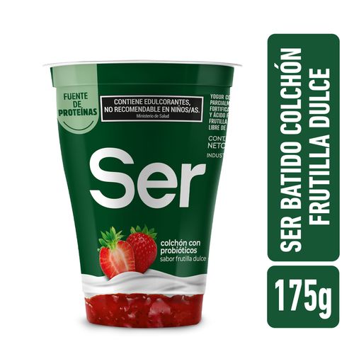 Yogur Colchón Sabor Frutilla Dulce Ser 175 Gr.