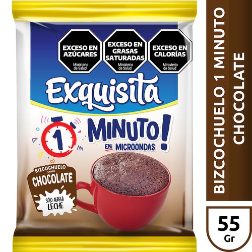 Bizcochuelo 1 Min Chocolate Exquisita 55 Gr.