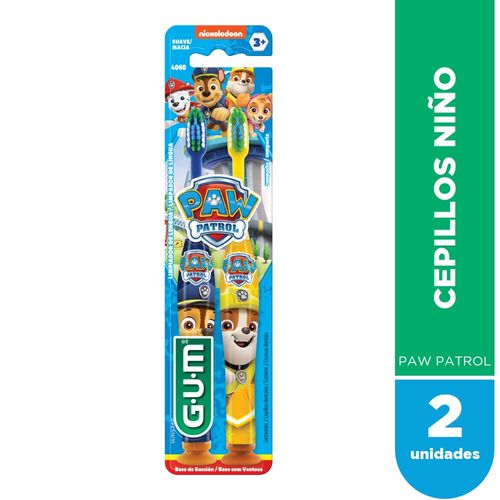 Cepillo Dental Suave Para Niños Pawpatrol Gum 2 Ud.