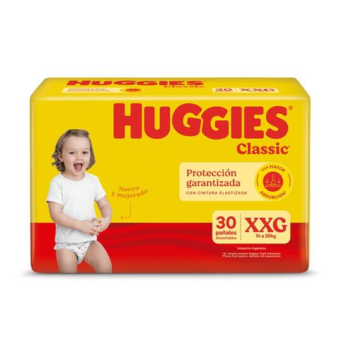 Pañales Clasicc XXG Huggies 30 Ud.