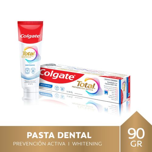 Pasta Dental Colgate Total Whitening con Flúor 90 Gr.