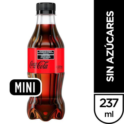 Mini Gaseosa Coca Cola Zero 237 Ml.