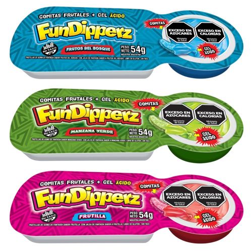 Gomitas Frutales Con Gel Acido Fun Dipper 54 Gr.