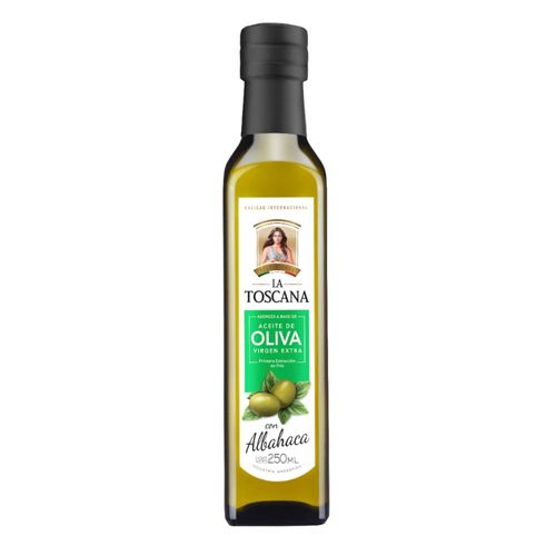 Aceite Oliva Con Albahaca La Toscana 250 Ml.