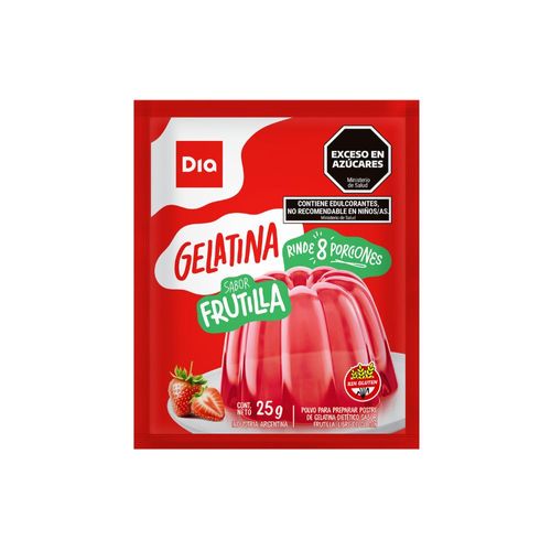 Gelatina Frutilla Dia 25 Gr.