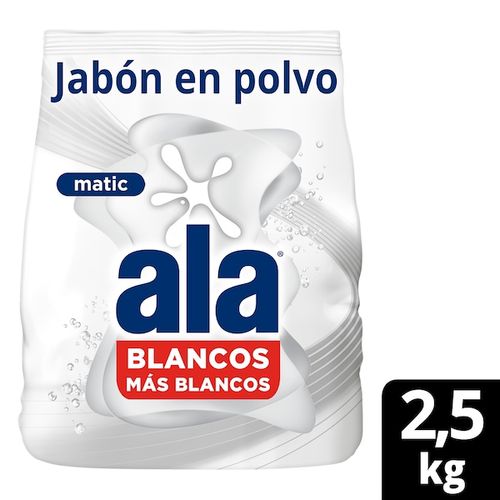 Jabon En Polvo Ala Matic Blancos Mas Blancos 2,5 Kg.