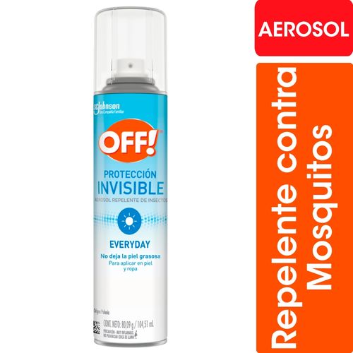 Repelente para Mosquitos OFF! Everyday para piel y ropa, usalo en tu rutina diaria 104 Ml.