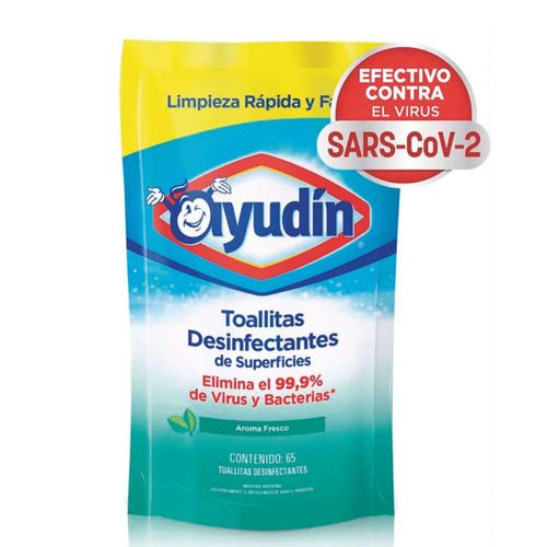 Ayudin Desinfectante Toallitas Fresco Doy Pack 65 Ud.