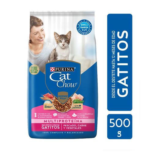 Alimento Para Gato Pescado Carne Y Vegetal Cat Chow 500 Gr.