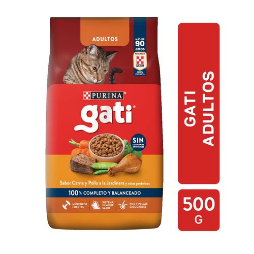 Alimento Para Gato Adulto Carne & Pollo 500 Gr.