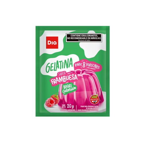 Gelatina Reducida Sabor Frambuesa 20 Gr.