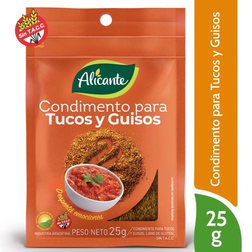 Condimento Tuco Guiso Alicante 25 Gr.