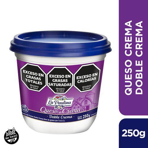 Queso de crema La Paulina Doble crema 250 Gr.