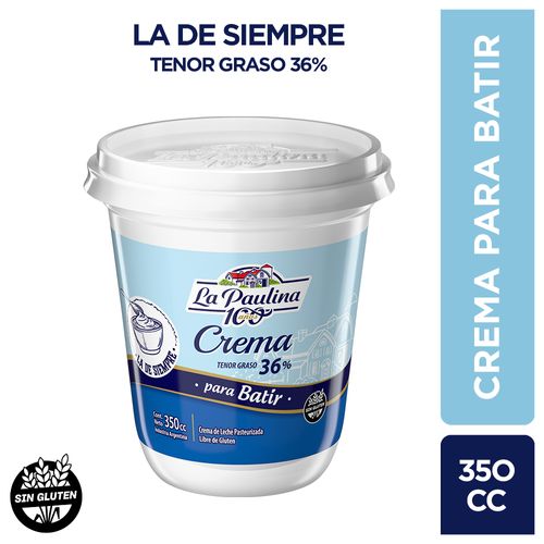Crema De Leche La Paulina 350 Gr.