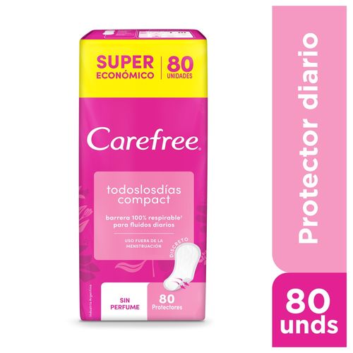 Protectores Diarios Carefree Todos Los DÃ­as Compact X 80 Ud.