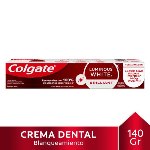 Pasta Dental Colgate Luminous White Brilliant 140 Gr.