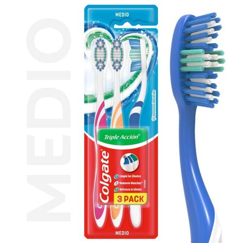 Cepillo De Dientes Colgate Triple Accion 3 Ud.