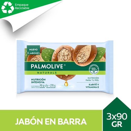 Jabon De Tocador Palmolive Naturals Karite Y Vitamina E 90 G 3 Ud.