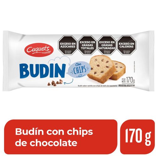 Budin Vainilla Chips Chocolate Cuquets 170 Gr.