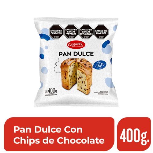 Pan Dulce Cuquets Con Chips De Chocolate 400 Gr.