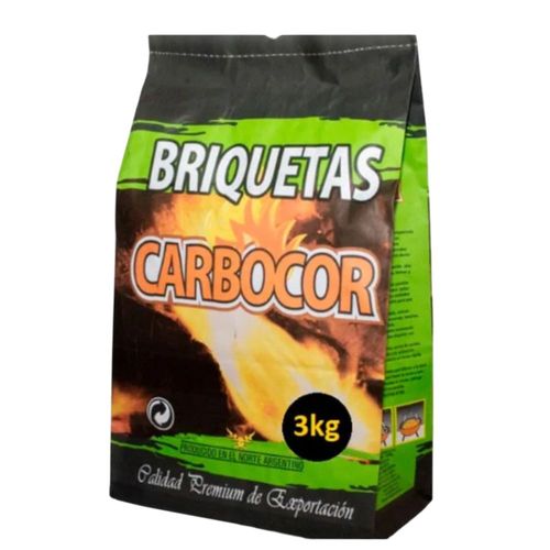 Carbon Brisquetas Carbocor 3 Kg.