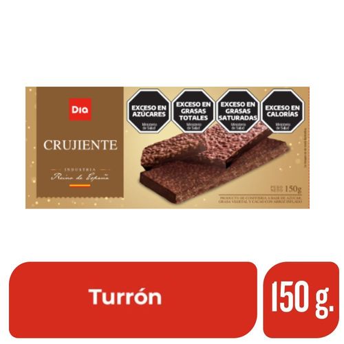 Turrón De Chocolate Crujiente Dia 150 Gr.