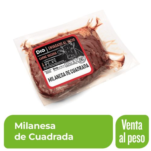 Milanesa de Cuadrada Envasado al VacÃ­o x Kg.