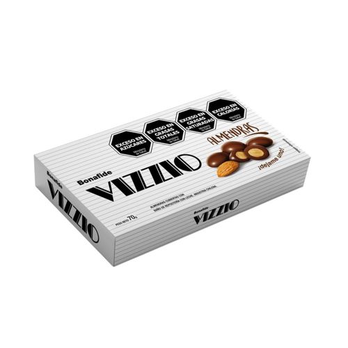 Almendras Baño Chocolate Vizzio 80 Gr.