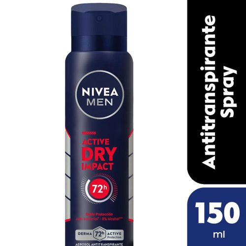 Desodorante Antitranspirante Nivea Men Dry Impact En Aerosol X 150 Ml.