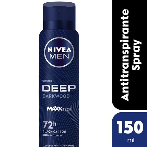 Desodorante Antitranspirante Nivea Men Deep Darkwood En Aerosol 150 Ml.