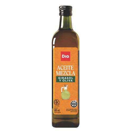 Aceite Mezcla Girasol y Oliva Dia 500 Ml.