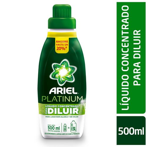 Jabon Concentrado Ariel Platinum Botella 500 Ml.