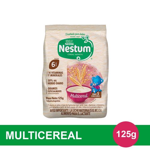 Alimento Infantil Multicereal Nestum 125 Gr.